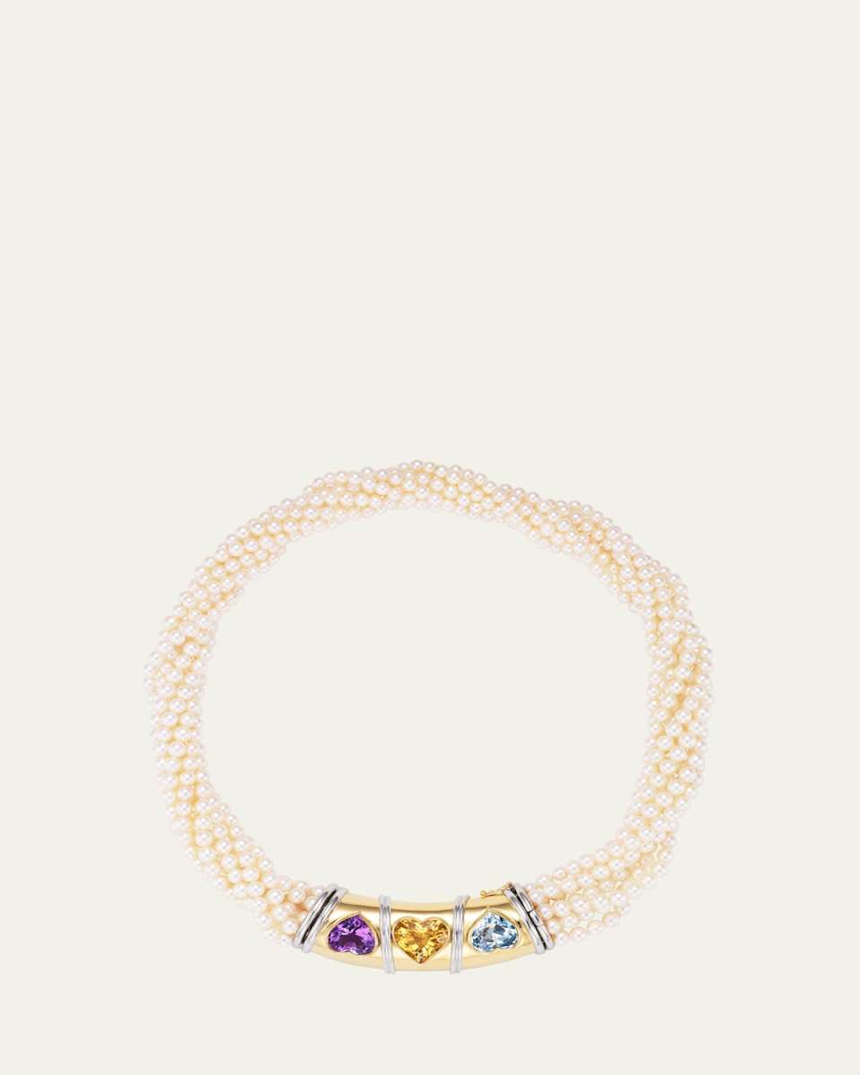 Reworked Three Heart Statement Necklace